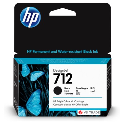 3ED70A Картридж HP Black №712  DesignJet T230/T630/T650 (38мл.)