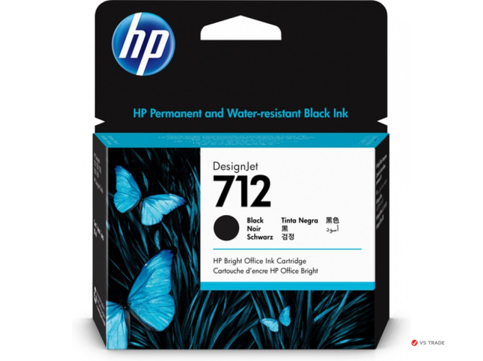 3ED71A Картридж HP Black №712  DesignJet T230/T630/T650 (80мл.)