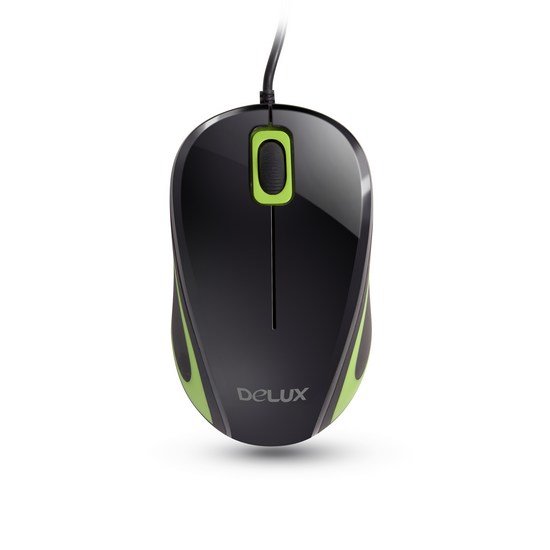 Мышь, Delux, DLM-133OUB, 3D, Оптическая, 1000dpi, USB, Длина кабеля 1.6 метра,Размер: 95*57,2*39,2 