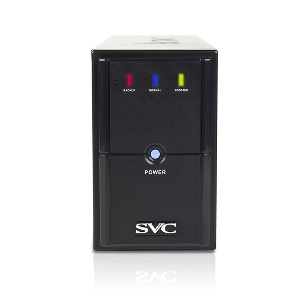 Источник бесперебойного питания, SVC, V-600-L, Мощность 600ВА/360Вт ,Чёрный