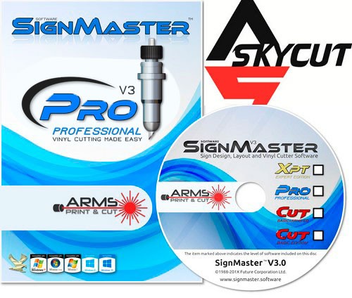Программа Signmaster PRO (Auto contour cut) для Авто. Оптич. Позиц. SKYCUT