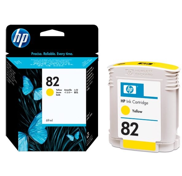 C4913A Картридж HP Yellow №82  DesignJet 500//510/800  (69мл.)