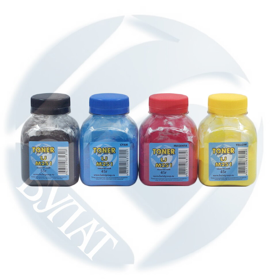 Тонер CLJ Pro Color M251 45г (Bulat)  Yellow (48)