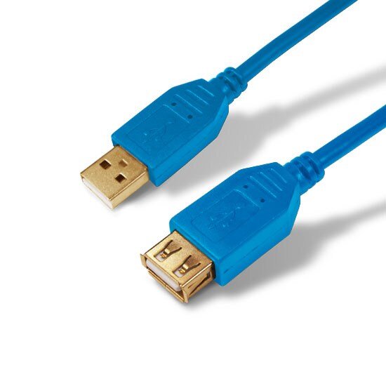 Удлинитель, SHIP, US004-1.5B, USB AM-AF, Hi-Speed USB 3.0, Голубой, Блистер, 1.5 м