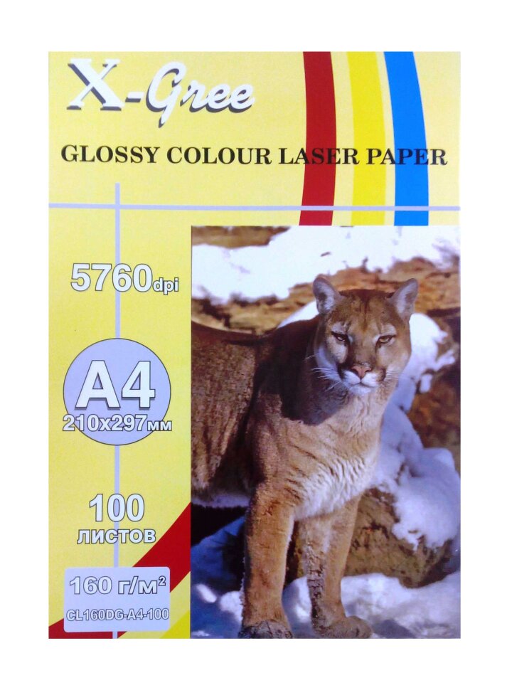 Бумага X-GREE CL160DG-A4-100 Двухстороняя глянцевая для лазерной печати А4/100/160гр (18)