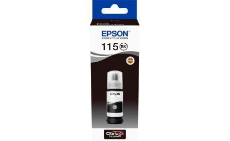 Чернила Epson C13T07C14A 115 EcoTank для L8180 черный пигмент 