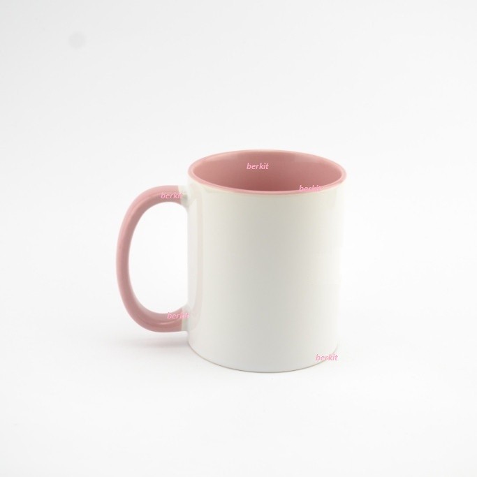Кружка MT-B002Н для сублимации, ручка и внутренняя часть в цвете, 11oz, Розовая (48) 