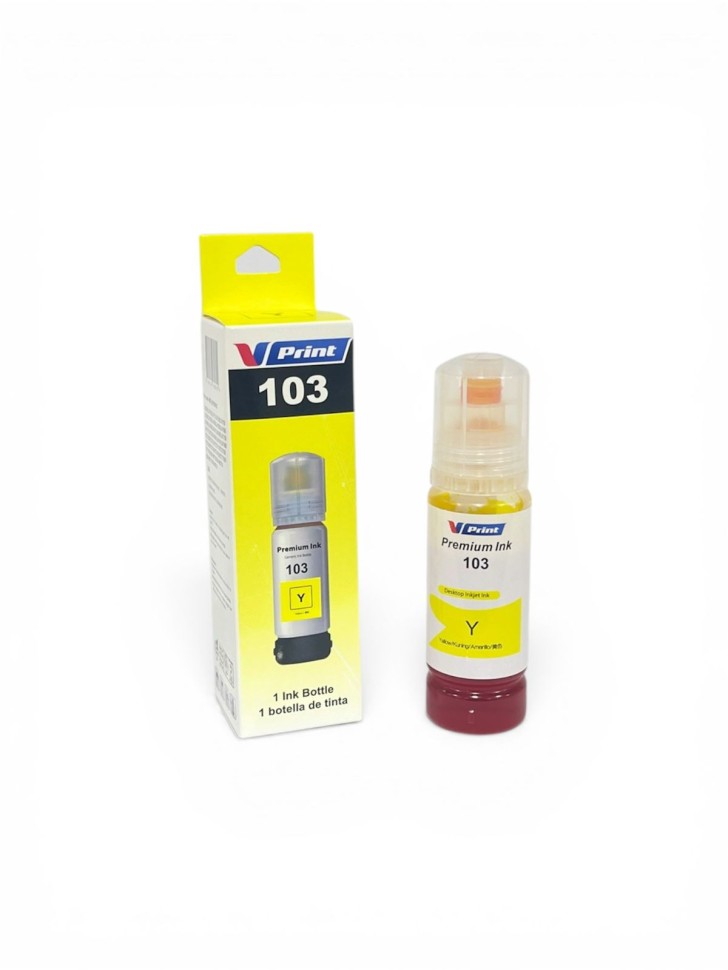 Чернила VPRINT EP UNIVERSAL ТИП 103 (L3100/3150/3160/5190) Yellow / Желтый 70ml (100)