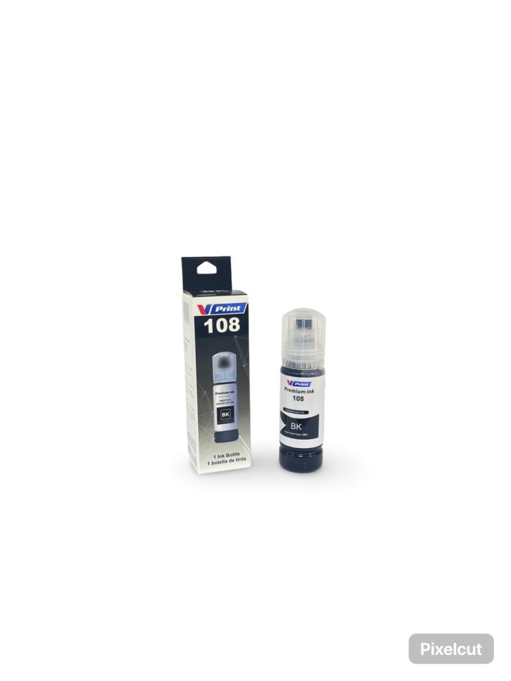 Чернила VPRINT EP UNIVERSAL ТИП 108 (L8050/18050) Black / Черный 70ml (100)