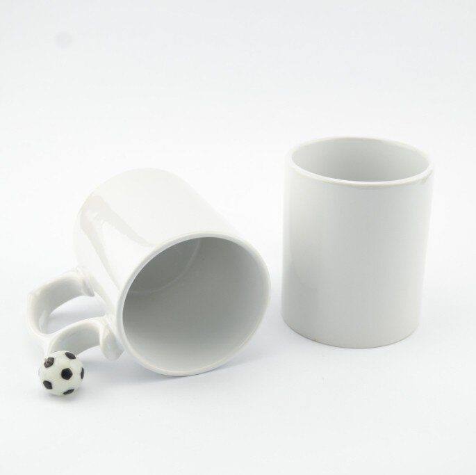 Кружка MT-B016 серия Футбол для сублимации 8,2х9,5см., 11oz, Белый 