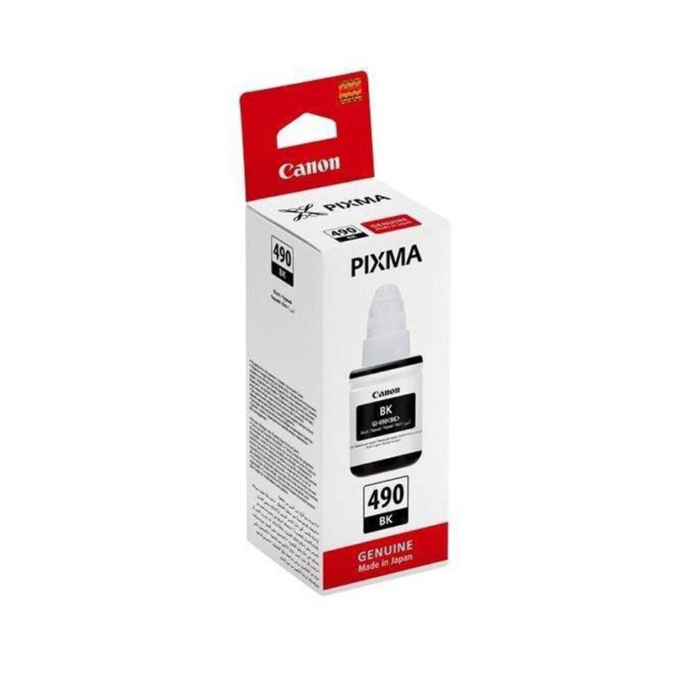 Чернила Canon/INK GI-490 Bk/Струйный/Пигмент/№490 PIXMA G1400/G2400/G3400 черный  135 мл 