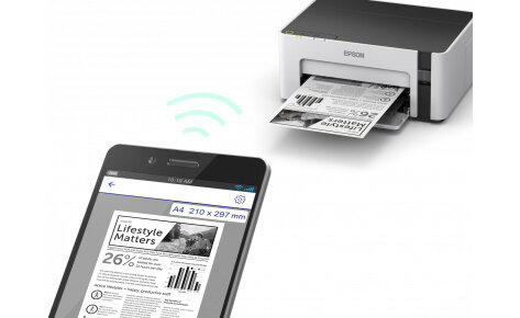 Принтер монохромный Epson M1120, A4, 1440x720dpi, 32стр/мин, USB 2.0, WiFi, C11CG96405