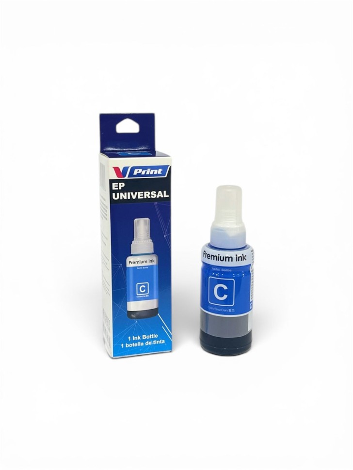 Чернила VPRINT EP UNIVERSAL ТИП 664/673 (L100/800 P50 R270) Cyan / Голубой 70ml (100)