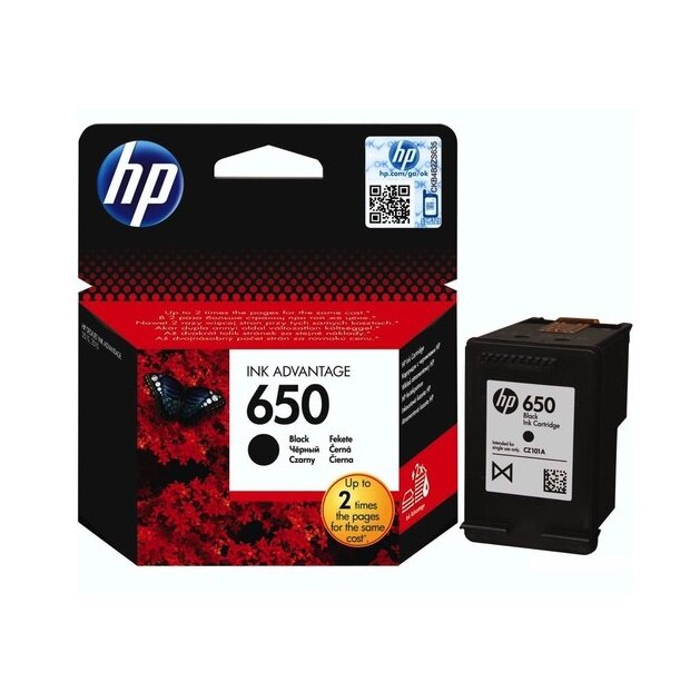 HP 650 Black Ink Cartridge HP CZ101A