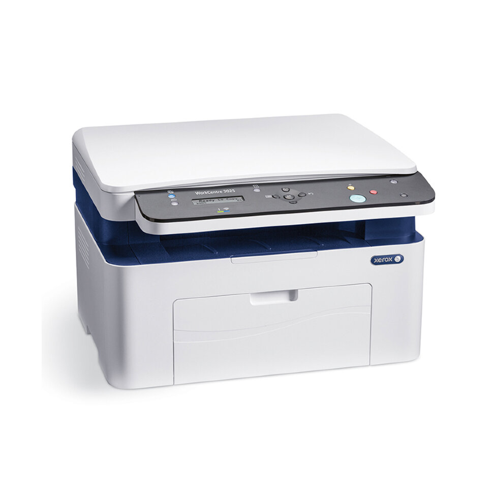 МФУ XEROX WorkCentre 3025BI, A4, Лазерное, 20 стр/мин, P/C/S, Нагрузка (max) 15K в месяц, Platen cover,  128MB, GDI, USB 2.0, Wi-Fi