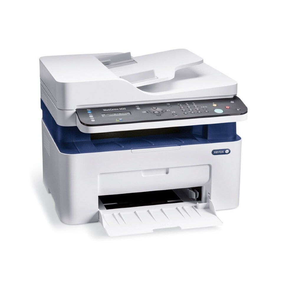 МФУ XEROX WorkCentre 3025NI, A4, Лазерное, 20 стр/мин, P/C/S/F, Нагрузка (max) 15K в месяц, 40-sheet ADF, 150+1 стр., , 10/100 Ethernet, Wi-Fi