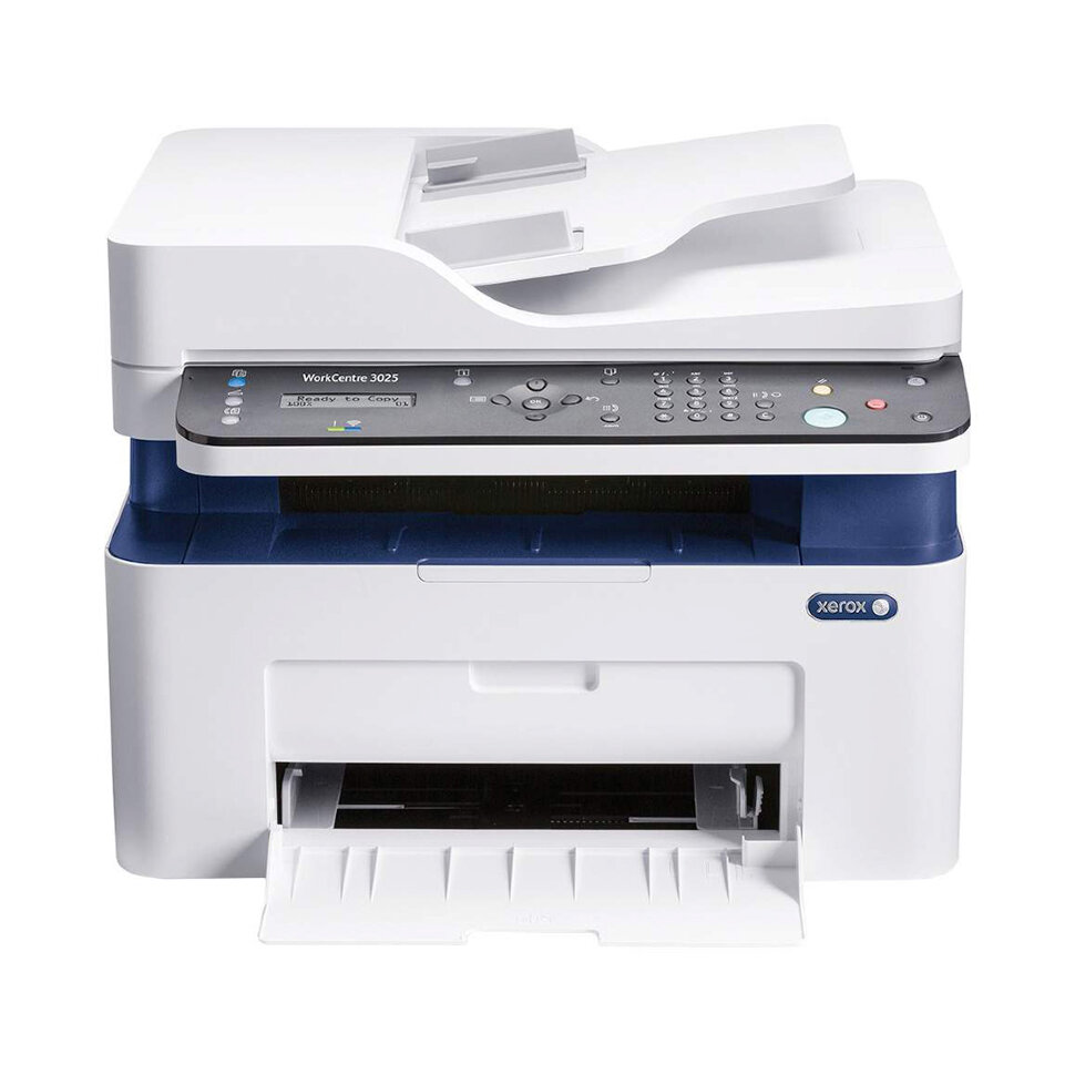 МФУ XEROX WorkCentre 3025NI, A4, Лазерное, 20 стр/мин, P/C/S/F, Нагрузка (max) 15K в месяц, 40-sheet ADF, 150+1 стр., , 10/100 Ethernet, Wi-Fi
