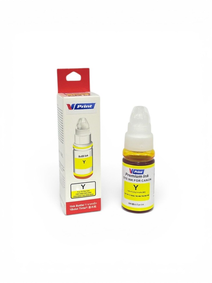 Чернила VPRINT CAN UNIVERSAL ТИП GL490 (G1400/3400/4410 ) Yellow / Желтый 70ml (100)
