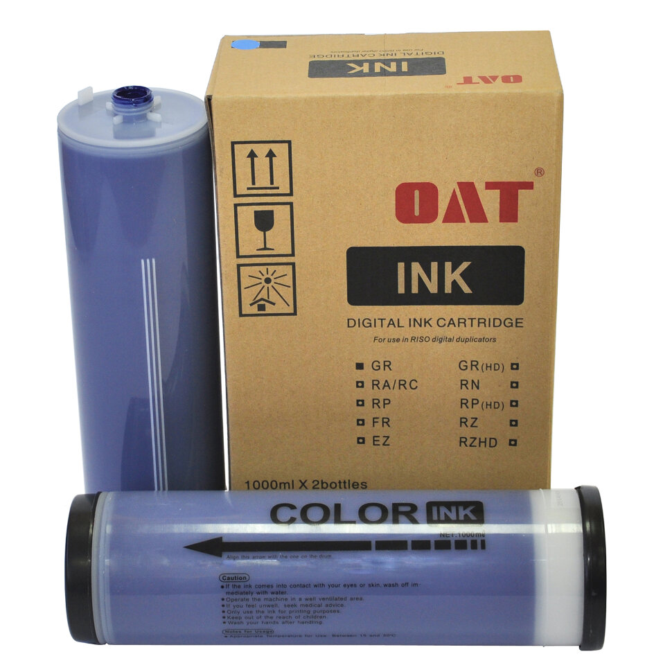 Чернила для RISO RZ/EZ/MZ 1000мл,синие (OAT)