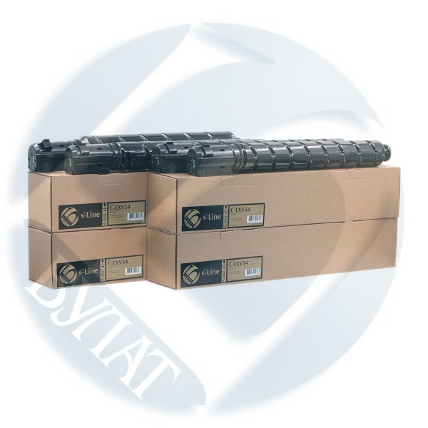 Тонер-картридж Canon iR C3025/ C3125 C-EXV 54 Black/Черный (15,5k)  БУЛАТ s-Line