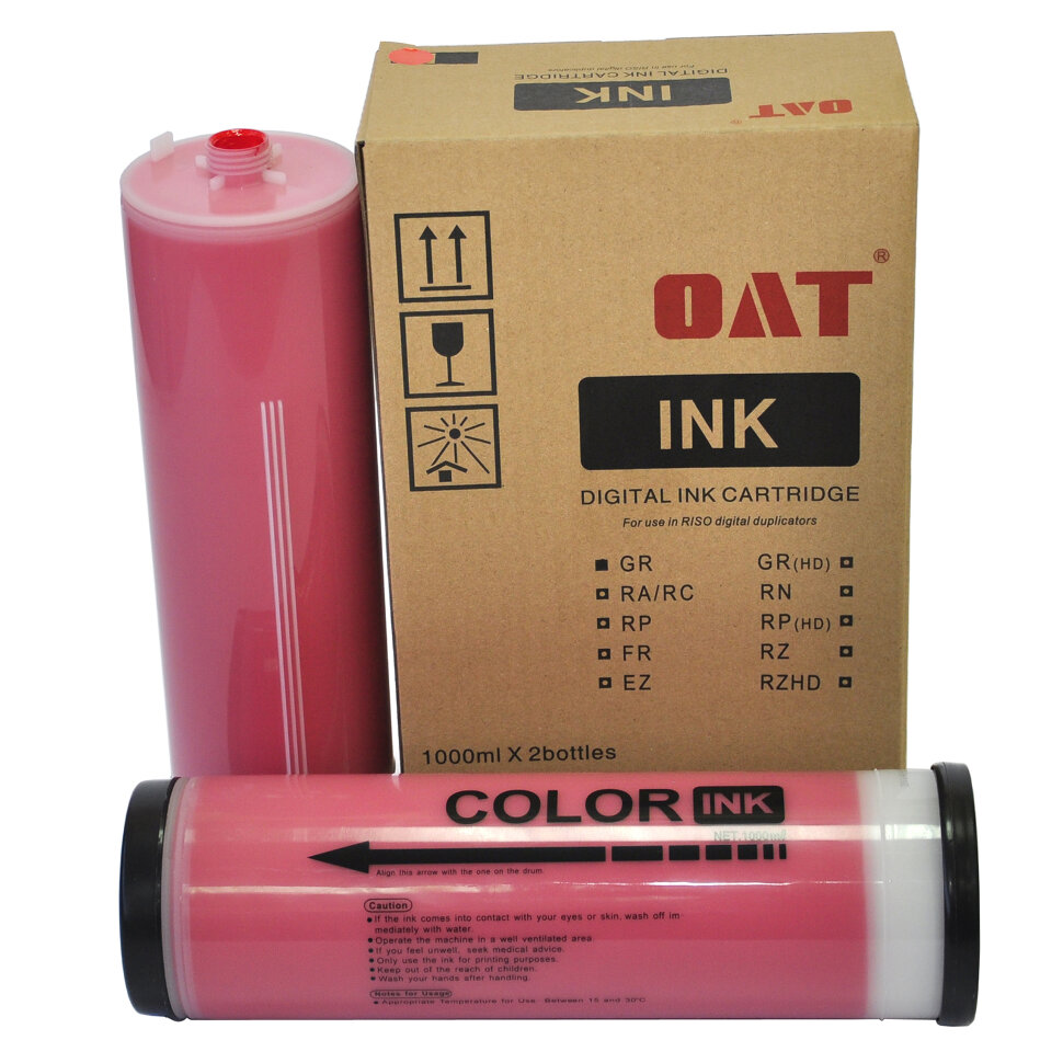 Чернила для RISO RZ/EZ/MZ 1000мл,красные (OAT)