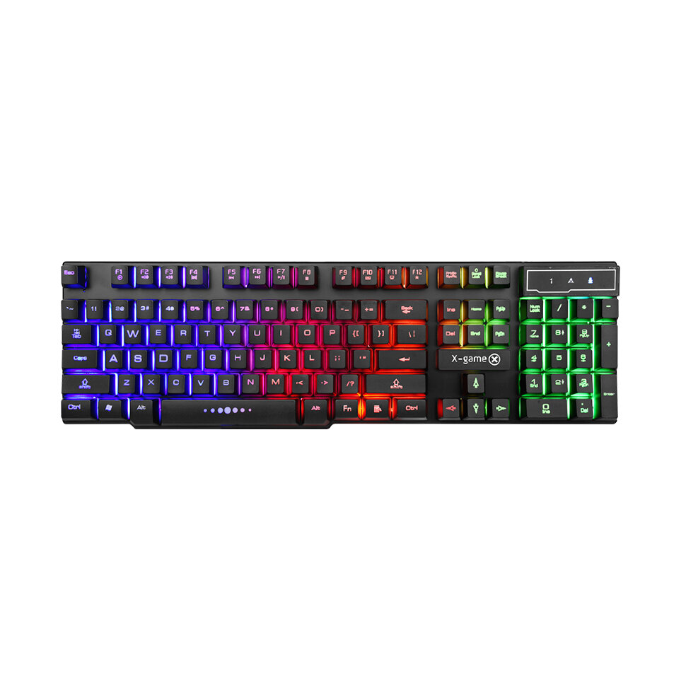 Клавиатура, X-Game, XK-200UB, USB, Кол-во стандартных клавиш 104, Размер: 439.2 x 141.5 x 25.5 мм., Длина кабеля 1,45 метра, Анг/Рус/Каз, Чёрная